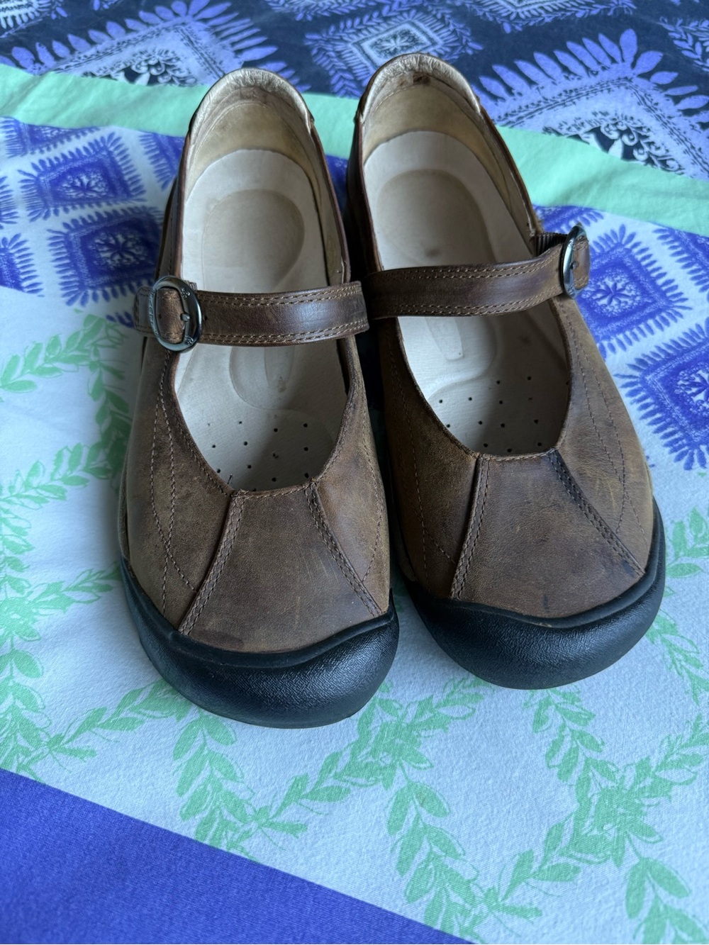 Keen Brown leather Mary Jane Comfortable Shoes